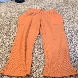 Roolee Orange Textured Pants